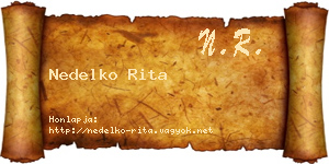 Nedelko Rita névjegykártya